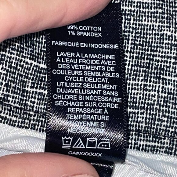 Harve Benard Black White Tweed Print Shorts Sz 6 4" Inseam - Picture 8 of 11